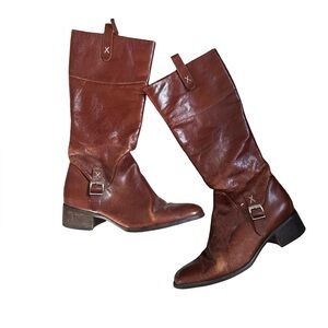 Vintage Made in Brazil Brown Leather Boots, Size: 7